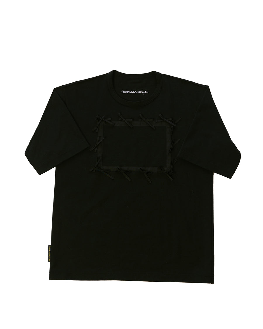 Logo Tee with Ribbons - BLACK