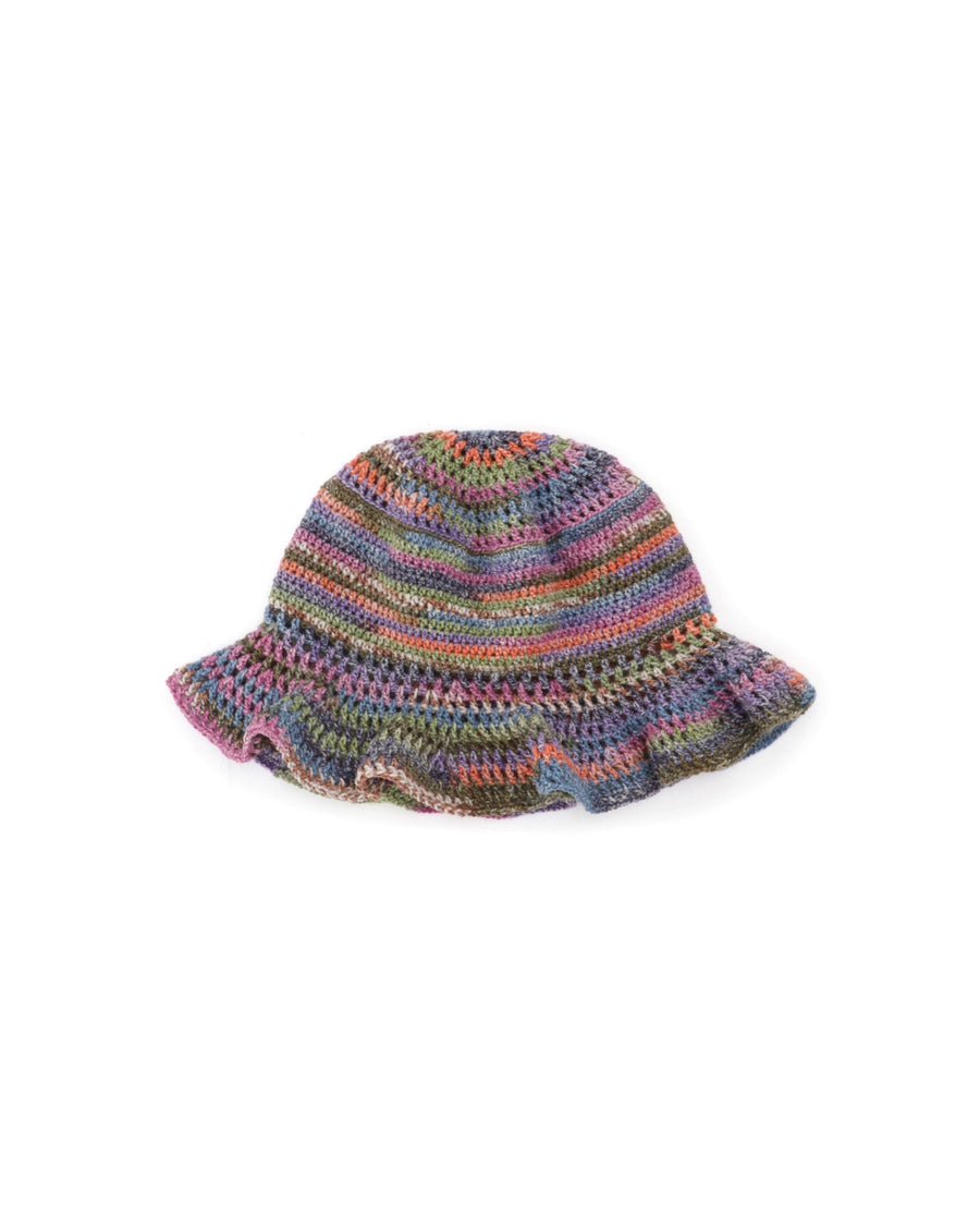 Hand Knitted Bucket Hat - PURPLE
