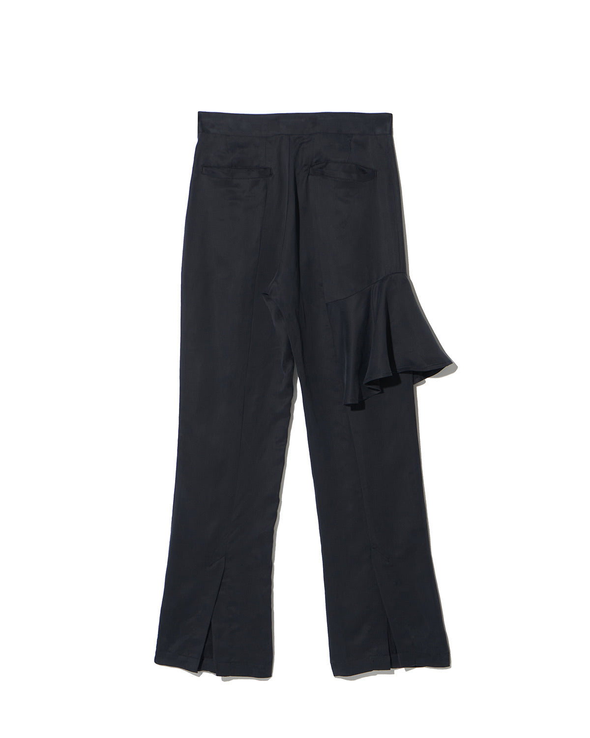 Satin Trouser with Frills - BLACK – M.Hiramatsu