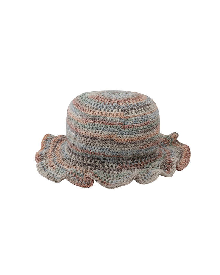 Hand Knitted Bucket Hat - BEIGE