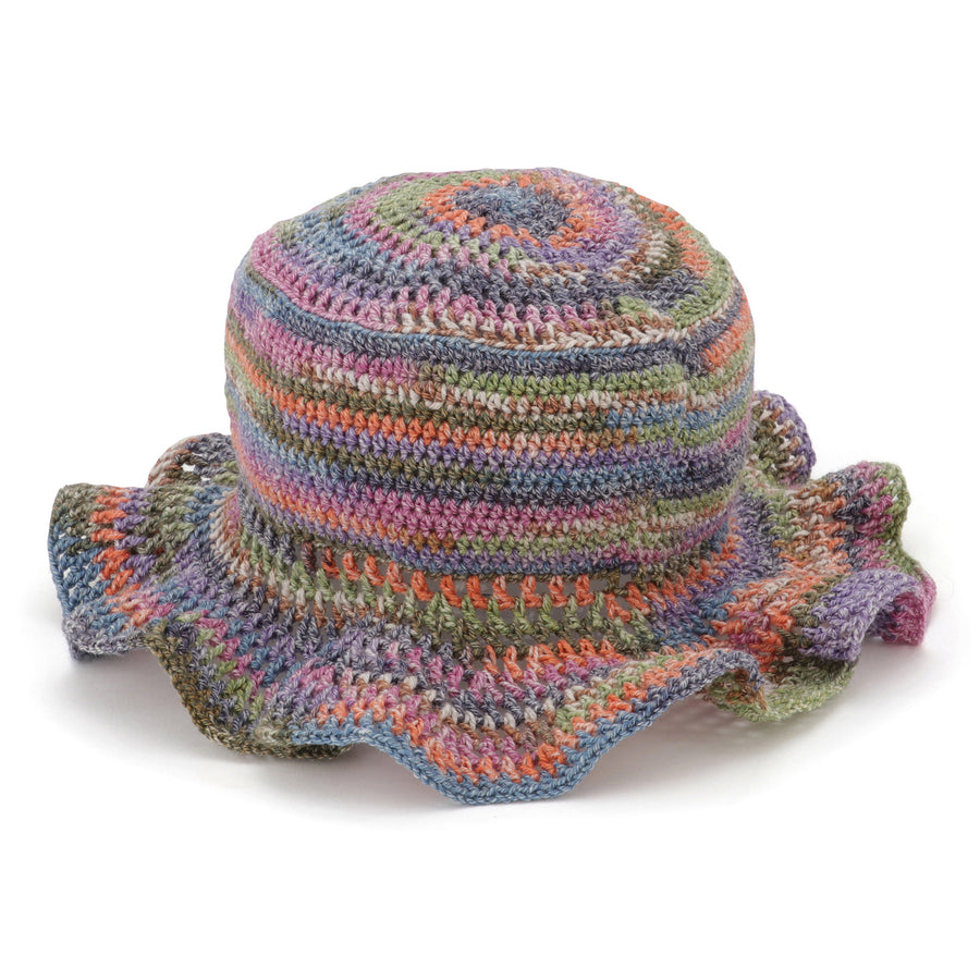 Hand Knitted Bucket Hat - PURPLE