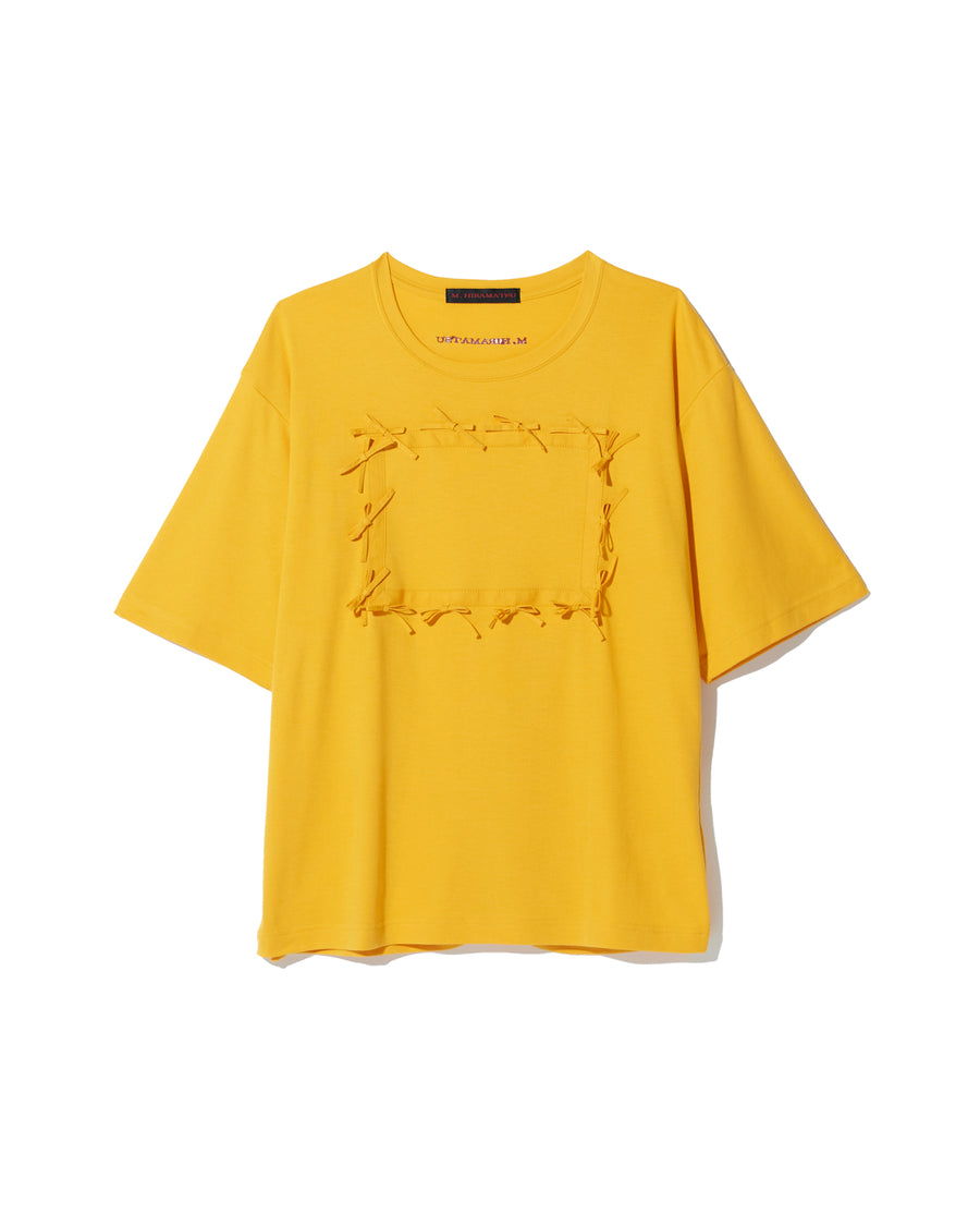 Logo Short Sleeve Tee with Ribbons - SUNFLOWER