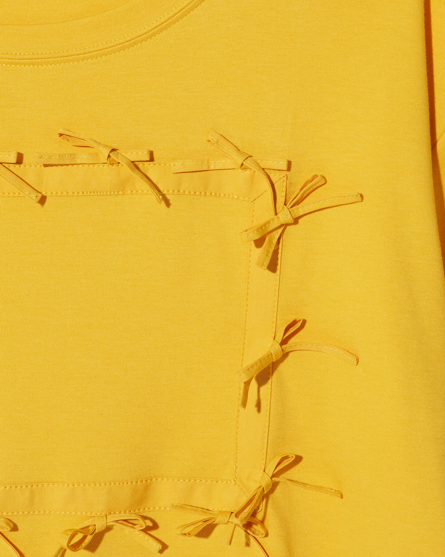 Logo Short Sleeve Tee with Ribbons - SUNFLOWER