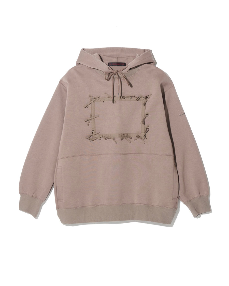 Logo Hoodie with Ribbons - MOCHA