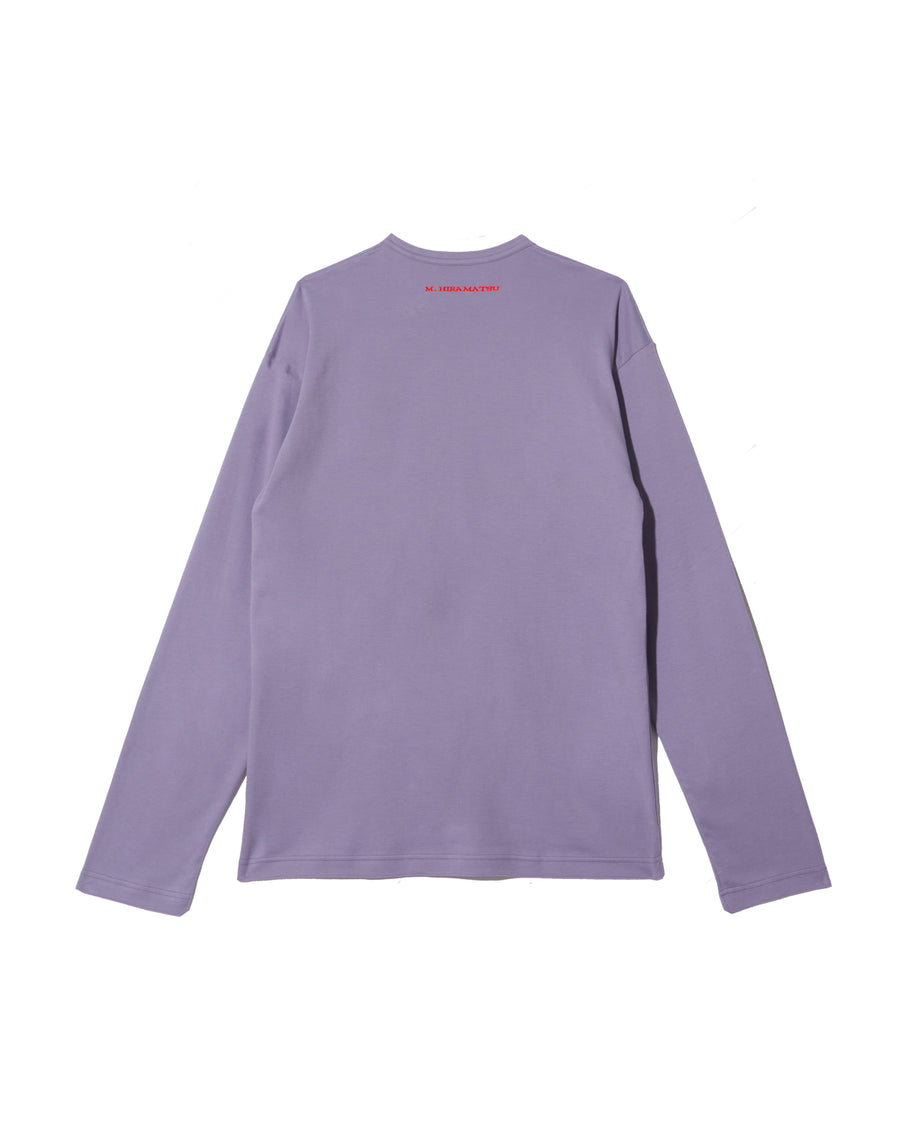 Logo Long Sleeve Tee with Ribbons - LILAC