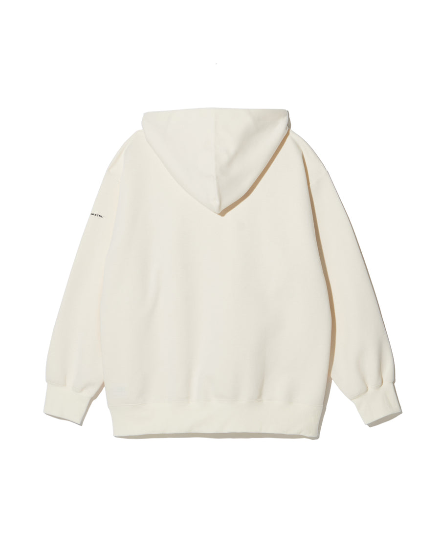 Logo Hoodie with Ribbons - ECRU