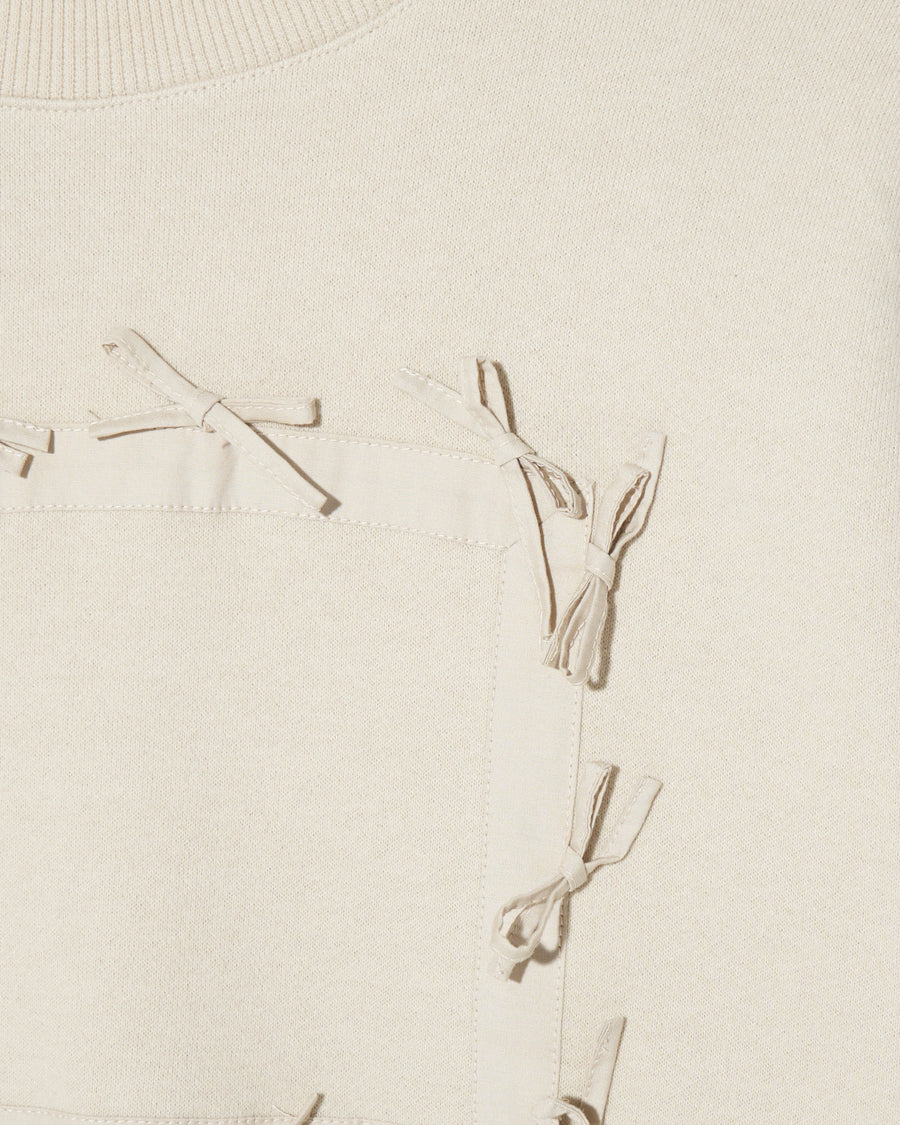 Crew Neck Sweat with Ribbons